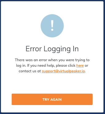 Error Logging In